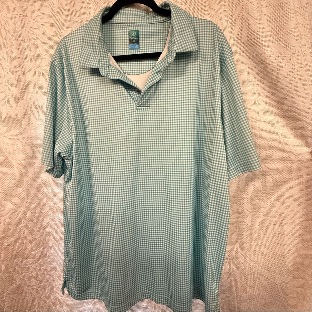 Green Checkered Polo Shirt